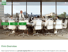 Tablet Screenshot of newcapitalpartners.com